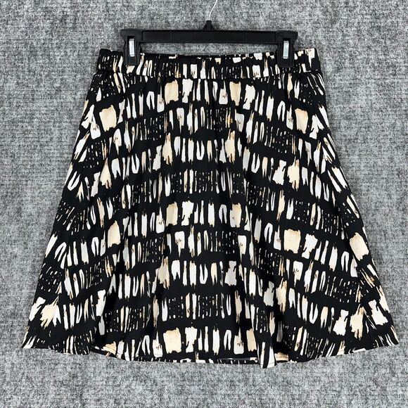 BANANA REPUBLIC SKIRT WOMENS SMALL BLACK FLARE LINED FAST‎ FLIPPY BIZ CASUAL - Picture 1 of 10